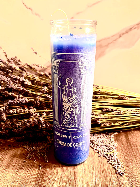 Blue Court Case Candle