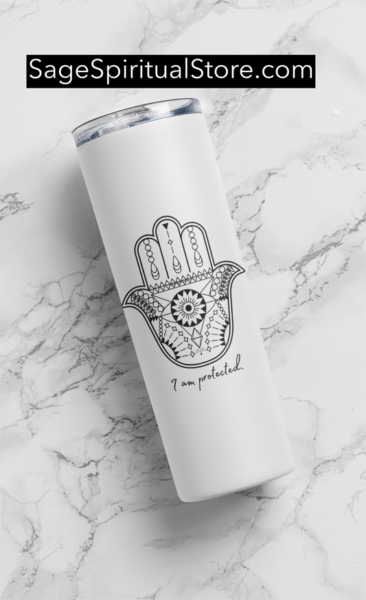 I Am Protected - Hamsa Hand Tumbler