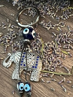 Elephant Evil Eye Protection Key Chain